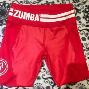 Red Zumba leggings high waist